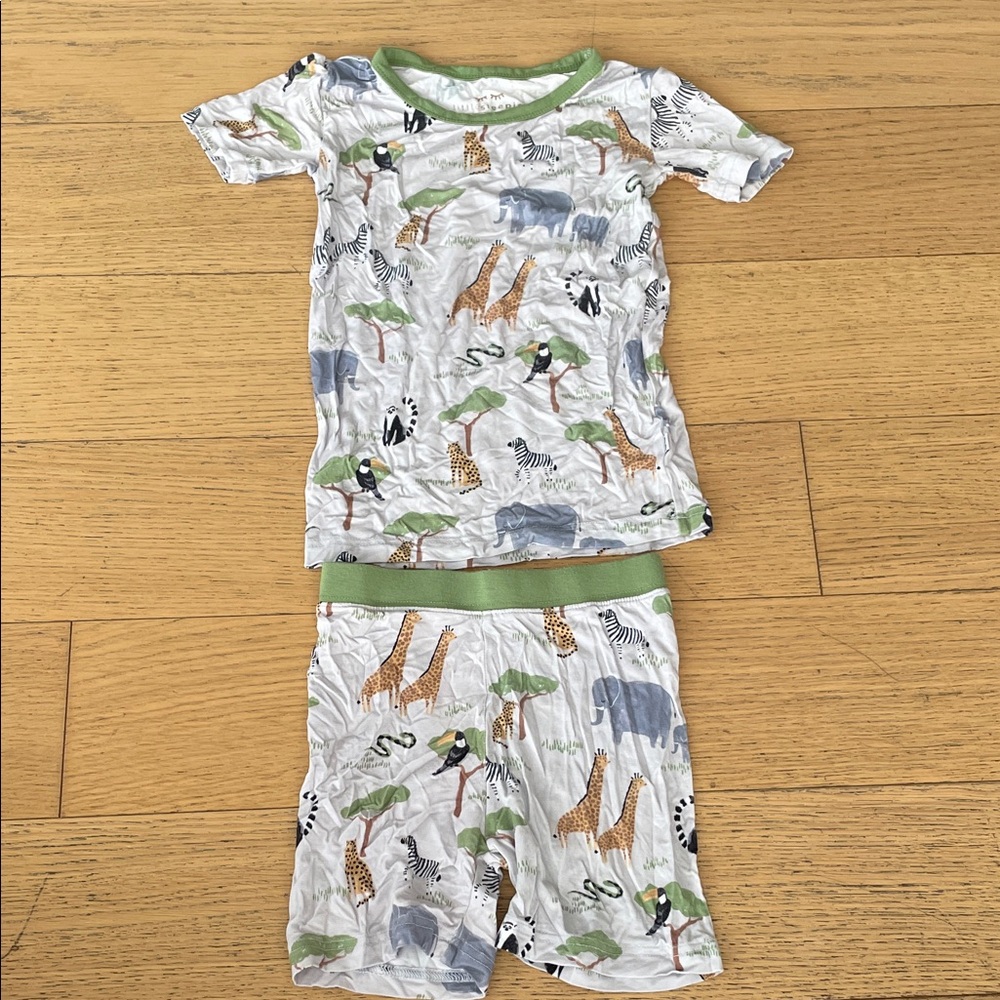 Little Sleepies Jungle Adventure Pajama Shorts Set Sz 3T!